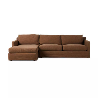 Four Hands Hampton 2 - Piece Slipcover Sectional - Left Chaise - Antwerp Cafe