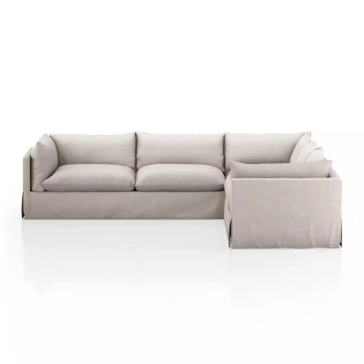 Four Hands Habitat Slipcover 3 - Piece Sectional - 122" - Bennett Moon