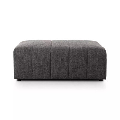 Four Hands BYO: Langham Channeled Sectional - Ottoman - Saxon Charcoal