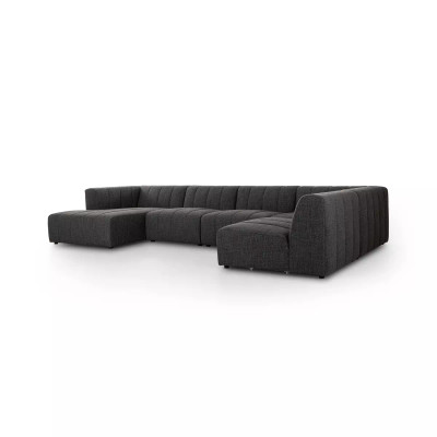 Four Hands Langham Channeled 5Pc Laf Chaise Sectional