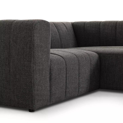 Four Hands Langham Channeled 2 - Piece Sectional - Right Arm Facing - Saxon Charcoal