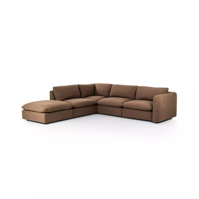 Four Hands Ingel 4 - Piece Sectional W/ Ottoman - Right Arm Facing - Antwerp Cafe