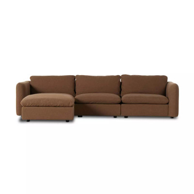 Four Hands Ingel 3 - Piece Sectional W/ Ottoman - Antwerp Cafe
