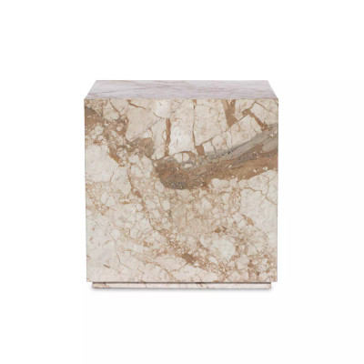 Four Hands Modern Marble Plinth End Table
