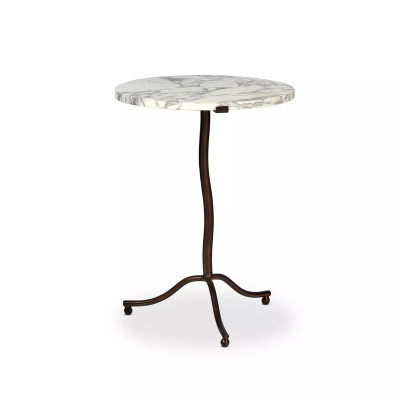 Four Hands Sophie End Table - Veined White Marble
