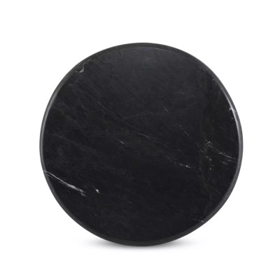 Four Hands Oranda End Table - Black Scalloped Marble