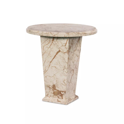 Four Hands Eslo End Table - Desert Taupe Marble