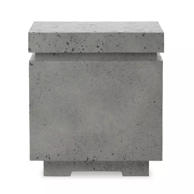 Four Hands Posen Outdoor Square Propane Enclosure - Pewter Concrete