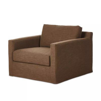 Four Hands Hampton Slipcover Swivel Chair - Antwerp Cafe