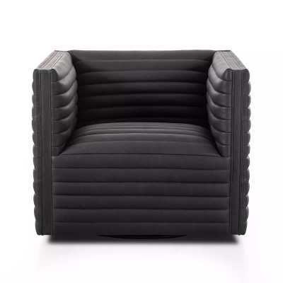 Four Hands Padma Swivel Chair - Eucapel Black