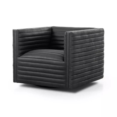 Four Hands Padma Swivel Chair - Eucapel Black