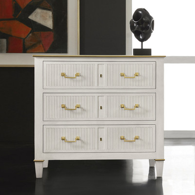 Modern History Copenhagen Bedside Chest - Antique White