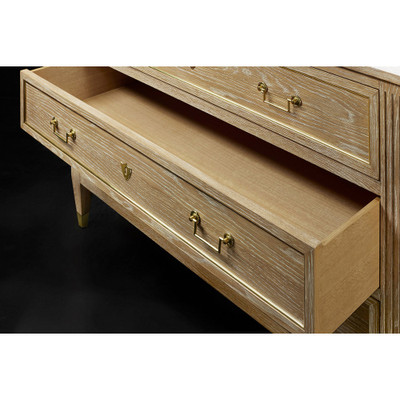 Modern History French Three Drawer Commode - Oak