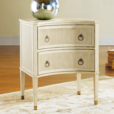 Modern History Gustavian Bedside Chest - White