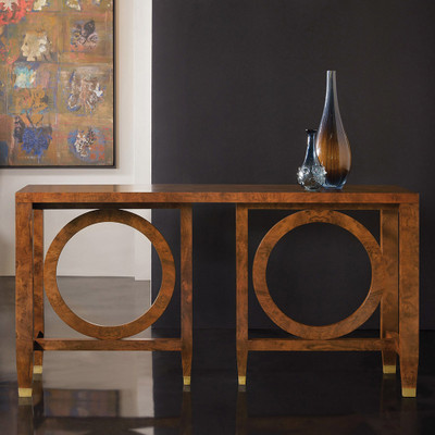 Modern History Moab Console Table - Walnut Burl