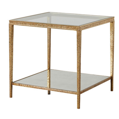 Modern History Sculpture Square End Table