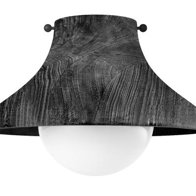 Coastal Living Surfside Wood Flush Mount - Ebony