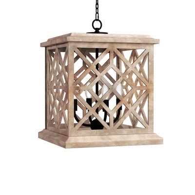 Coastal Living Chatham Wood Lantern - Natural