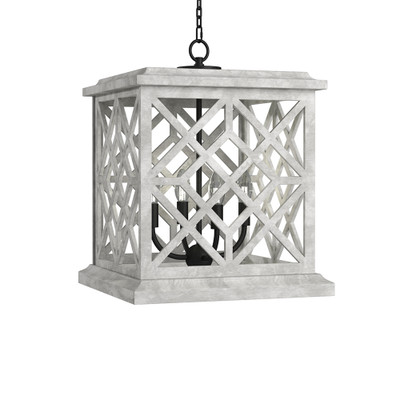 Coastal Living Chatham Wood Lantern - White