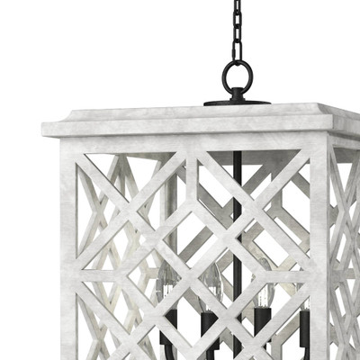 Coastal Living Chatham Wood Lantern - White