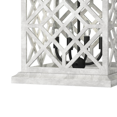 Coastal Living Chatham Wood Lantern - White