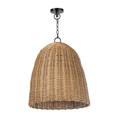 Coastal Living Beehive Outdoor Pendant Small - Weathered Natural