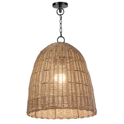 Coastal Living Beehive Outdoor Pendant Small - Weathered Natural