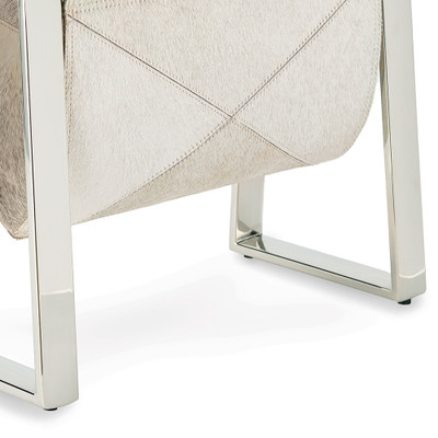 Regina Andrew Andres Hair On Hide Magazine Rack - Polished Nickel