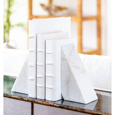 Regina Andrew Othello Marble Bookends - White