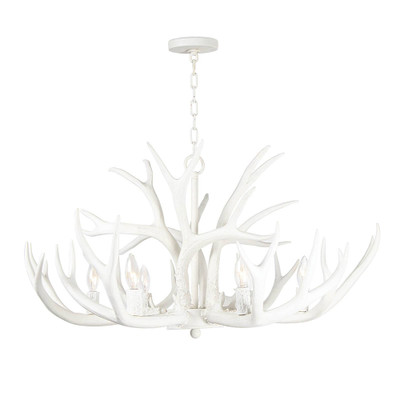 Regina Andrew Antler Chandelier - White