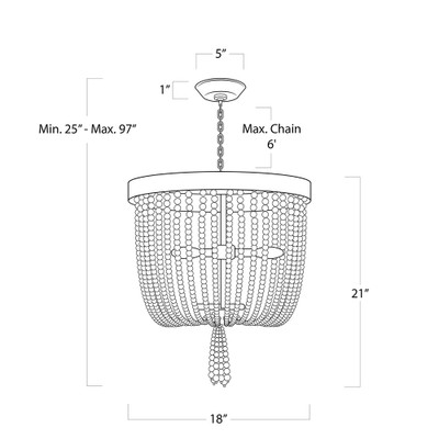 Regina Andrew Milos Chandelier - White