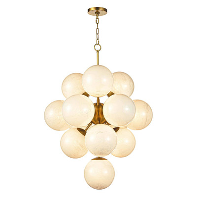 Regina Andrew La Dame Chandelier - Swirl Glass Natural Brass