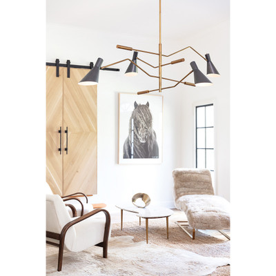 Regina Andrew Spyder Chandelier - Blackened Brass And Natural Brass