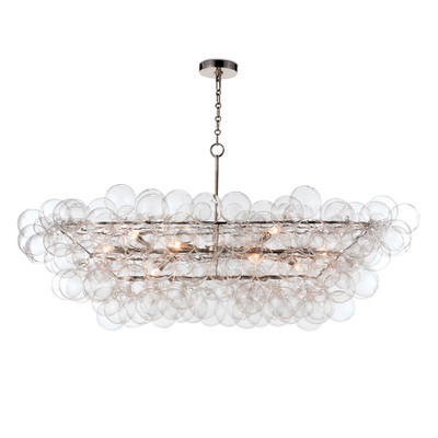 Regina Andrew Bubbles Chandelier Linear - Clear Polished Nickel