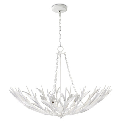 Regina Andrew River Reed Basin Chandelier - White