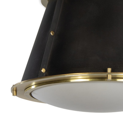 Regina Andrew French Maid Flush Mount - Blackened Brass & Natural Brass