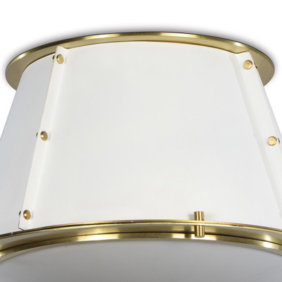 Regina Andrew French Maid Flush Mount - White And Natural Brass