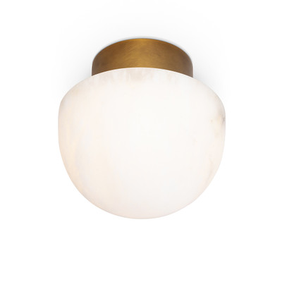 Regina Andrew Parker Alabaster Flush Mount - Natural Brass