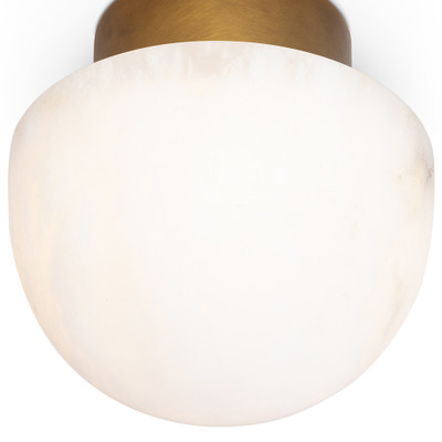 Regina Andrew Parker Alabaster Flush Mount - Natural Brass