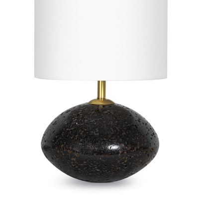 Regina Andrew Nyx Travertine Mini Lamp - Black