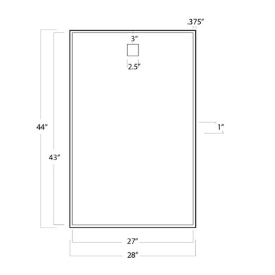 Regina Andrew Hanging Rectangle Mirror - Polished Nickel