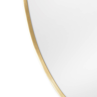 Regina Andrew Crest Mirror - Natural Brass