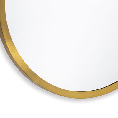 Regina Andrew Doris Round Mirror - Natural Brass