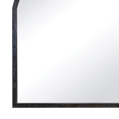 Regina Andrew Knox Leather Mantle Mirror - Black