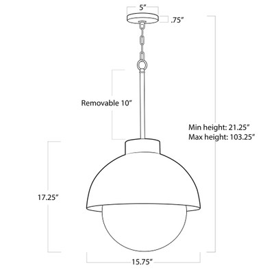 Regina Andrew Montreux Pendant - Oil Rubbed Bronze And Natural Brass