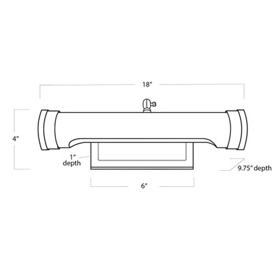 Regina Andrew Tate Picture Light Medium - Polished Nickel