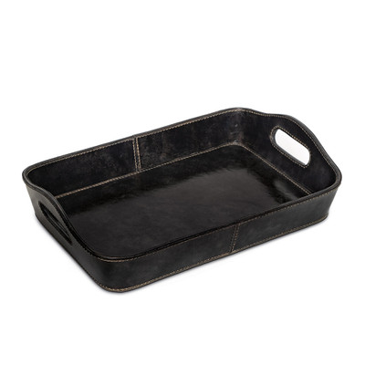 Regina Andrew Derby Parlor Leather Tray - Black