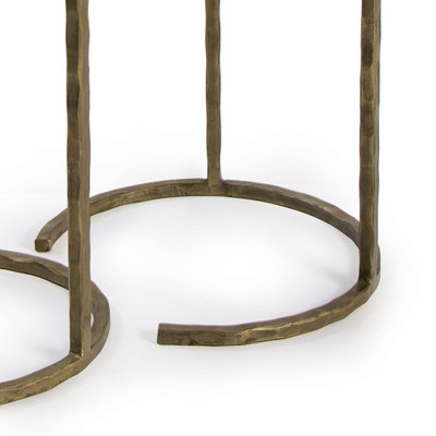 Regina Andrew Bone Veneer Nesting Table - Brass