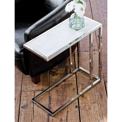 Regina Andrew Echelon Sofa Hugger Table - Polished Nickel