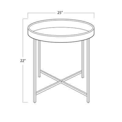 Regina Andrew Derby Leather Tray Table - Blue